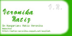 veronika matiz business card